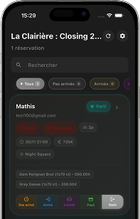 App Manager Night Square — gestion en temps réel